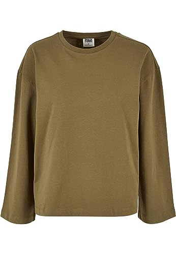 Urban Classics Damska koszulka damska Organic Oversized Longsleeve tiniolive L, Tiniolive, L