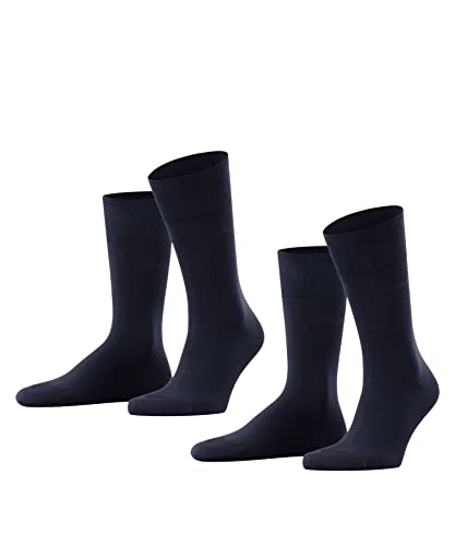 ESPRIT Mężczyźni Skarpety Basic Easy 2-Pack M SO Bawełna jednokolorowe 2 Pak, Niebieski (Marine 6120), 43-46