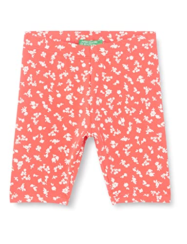 United Colors of Benetton Dziewczynki i dziewczynki 3yzxgf026 legginsy, czerwone koralowe ze wzorem 82 W, 3 lata, Czerwony koralowy ze wzorem 82 W, 3 Lat