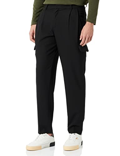 Jack & Jones Jpstbill Jjvincent Yo Ln Cargo spodnie męskie, Czarny, 33W / 34L