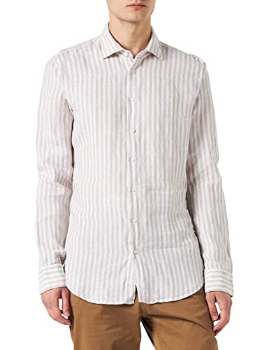 Seidensticker Męska koszula z długim rękawem, ekstra slim fit, rozmiar 39, Besch, 39