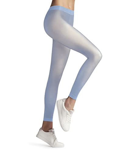 FALKE Kobiety Legginsy Matt Deluxe 30 DEN W LE Przezroczyste 30 Den przezroczyste jednokolorowe 1 Para, Niebieski (Crystal Blue 6290), S