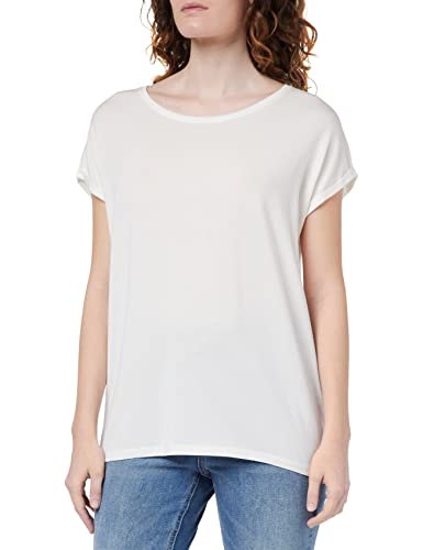 VERO MODA Vmava Plain Ss Top Gajrs Noos Tall T-Shirt, Snow White, S-Tall