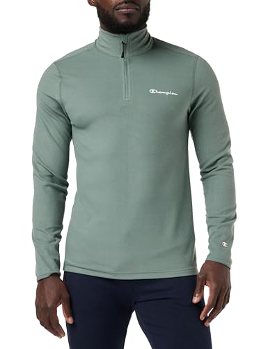 Champion Legacy Micro Polar Fleece-Script Logo Half Zip Top Bluza Mężczyźni, Verde Blg, XXL