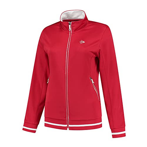 Dunlop Sports Dziewczęca Club Girls Knitted Jacket Tennis Shirt, czerwony, 140 cm