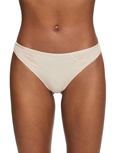 ESPRIT Damskie majtki typu tanga Big Flower Lace RCS BRZ. Stringi, Sand, 38