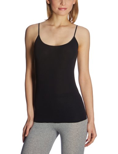 Schiesser top spaghetti Podkoszulek Kobiety, Czarny (Black-000), 40