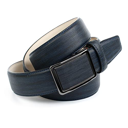 Anthoni Crown Męski automatyczny pasek skórzany, Ciemnoniebieski, 90