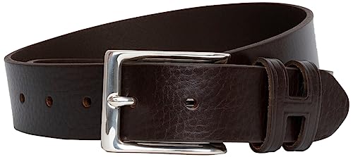 Hackett London Pasek męski Tack Stitch H Keeper, Brązowy, 34