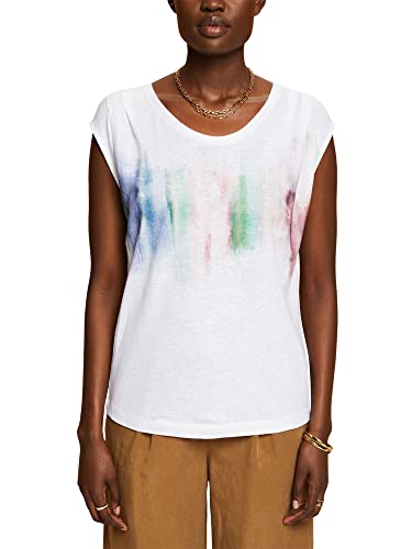 ESPRIT Collection Damska koszulka 043EO1K306, 100/biała, XXL, 100 / biały, XXL