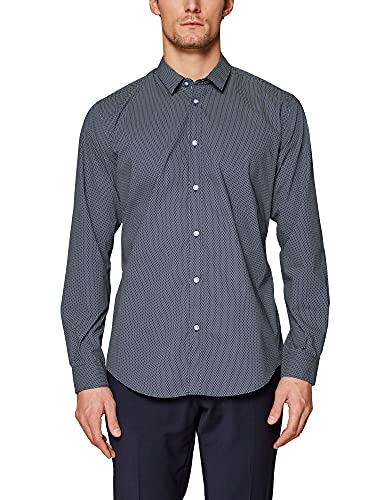ESPRIT Collection Męska koszula biznesowa, 400/granatowy., 38 PL