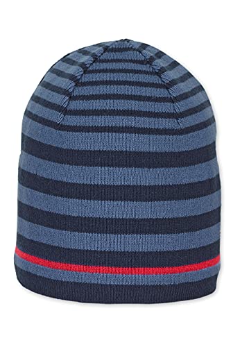 Sterntaler Strickmütze Streifen Unisex-Bimbi Czapka, Granatowy, 43