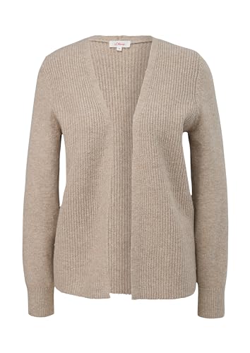 s.Oliver Sales GmbH & Co. KG/s.Oliver Damski kardigan z mieszanki wełny sweter z dzianiny z mieszanki wełny, brązowy, 44