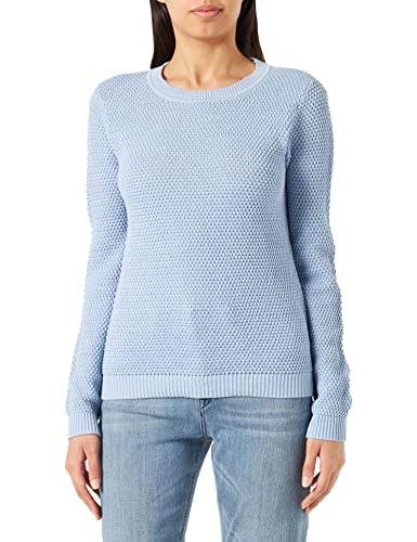 Vila Damski sweter z dzianiny VIDALO O-Neck L/S Knit TOP/SU-NOOS, Kentucky Blue, S, Kentucky Blue, S