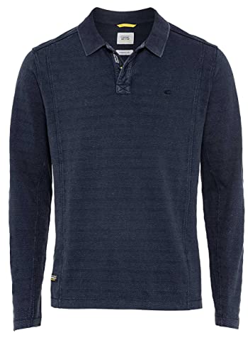 camel active Męska koszula polo 409865/8P01, niebieski (Night Blue), M