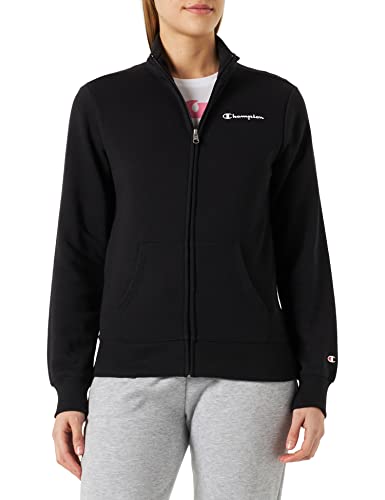 Champion Damska bluza Legacy American Classics Powerblend Terry z małym logo na zamek błyskawiczny, czarna, XS