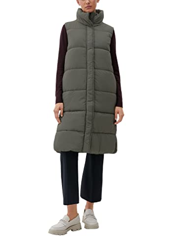 s.Oliver BLACK LABEL Damska kamizelka bez rękawów, Khaki/oliwkowy, 40