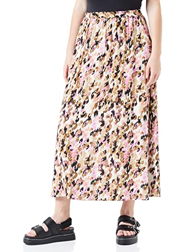 VERO MODA CURVE Damska spódnica maxi, Tygrysie oko, Aop:ina, 46 duże rozmiary