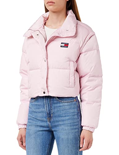 Tommy Hilfiger Damska kamizelka Tjw Crop Crop kamizelka puchowa wyściełane kurtki, francuska orchidea, L, Francuska orchidea, L