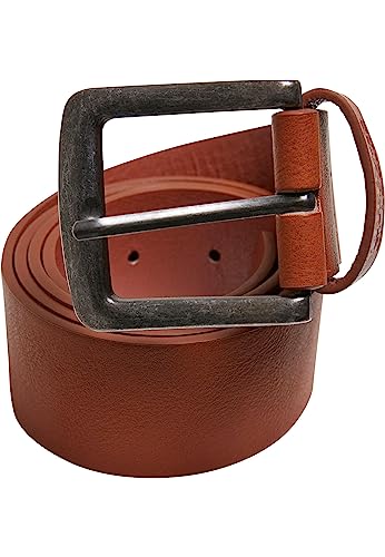 Urban Classics Pasek z imitacji skóry unisex, brązowy, M