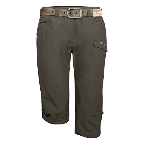 G.I.G.A. DX Damskie spodnie Capri z paskiem/krótkimi spodniami - GS 35 WMN PNTS, błoto, 48, 38200-000