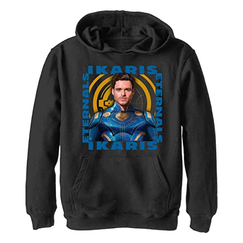 Marvel Ikaris Hero Box chłopięca bluza z kapturem (1 opakowanie), Czarny, XL