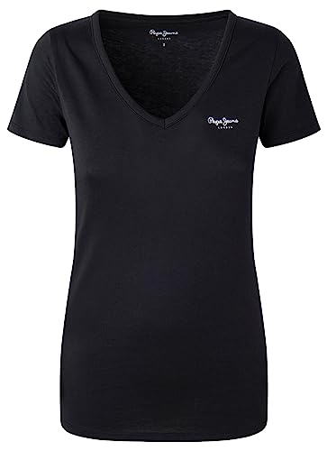 Pepe Jeans Damska koszulka Corine, 999 czarna, XS