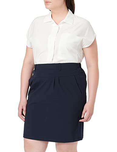 KAFFE Damska spódnica do kolan, spódnica midi z dżerseju, ołówkowa spódnica, Niebieski (Midnight Marine 52737), XS