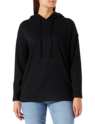 PIECES Damska bluza z kapturem PCMOLLY LS Noos, czarna, S