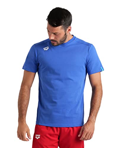 ARENA Męski T-shirt z panelem Team Unisex, Royal, S