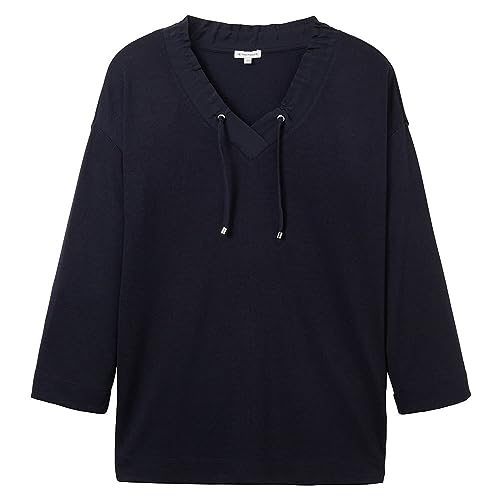 TOM TAILOR Damska koszulka ze sznurkiem, 10668-sky Captain Blue, 54