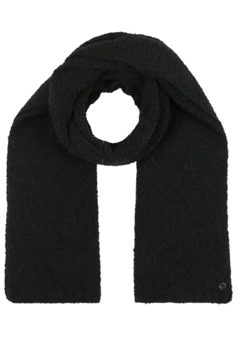 Tamaris Damski szalik BIEBERTAL, Jet Black, One Size, Jet Black, jeden rozmiar
