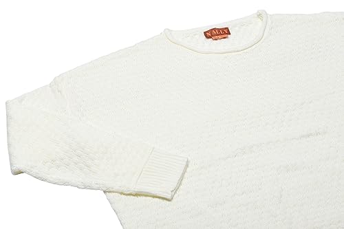 Nally Damski sweter z dzianiny z kołnierzem w stylu vintage akryl wełniany biały rozmiar XS/S, biały (wollweiss), XS