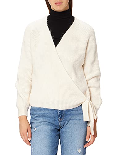 ONLY Damski sweter Onlmia L/S owijany kardigan KNT Noos, Ecru, L