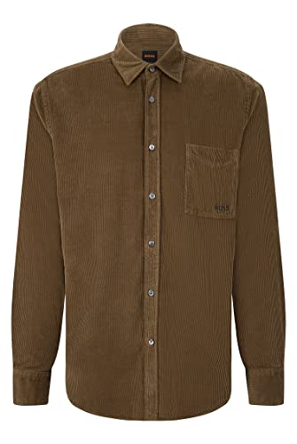 BOSS Casual męska koszula sztruksowa Relegant, zielony, XL
