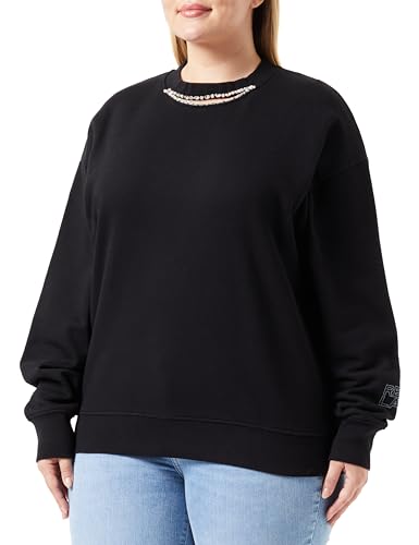 Replay Damska bluza o regularnym kroju, 098 BLACK, XL
