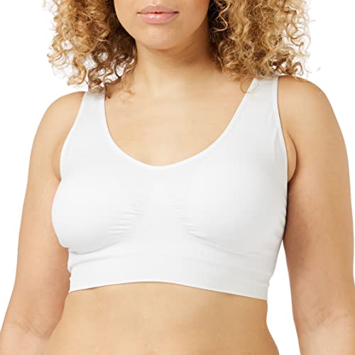 Ahh By Rhonda Shear Damski biustonosz generujący plus size z wyjmowanymi wkładkami, biały, XL