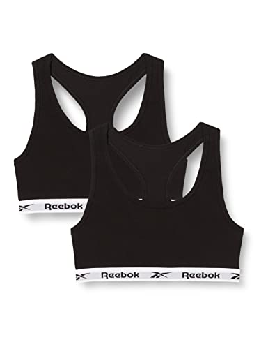 Reebok Damska bluza typu Crop Top Frankie czarny/biały elastyczny T-shirt, czarny/biały, L