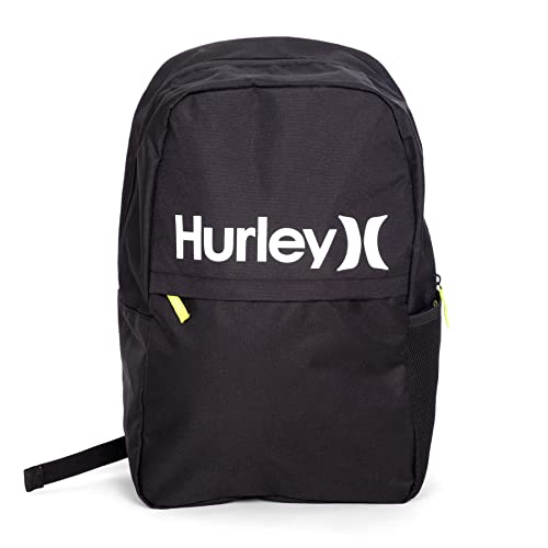 Hurley Plecak z nadrukiem 'One and Only' dla chłopców, Czarny/wolt, L, Jeden plecak
