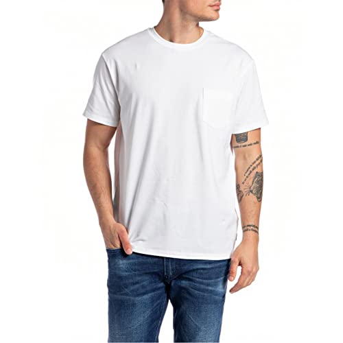 Replay T-shirt męski, 001 White, XS