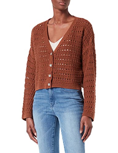 TOM TAILOR Denim Damski Kardigan ze strukturą 1031471, 29566 - Nut Brown, S