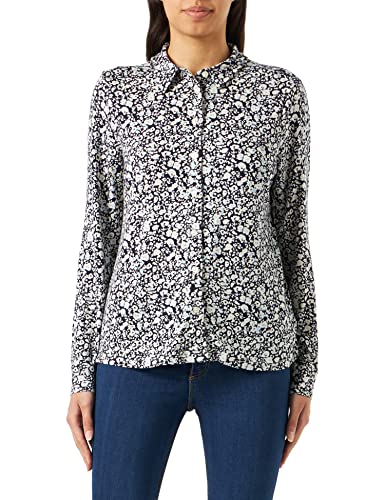 Part Two Sarona Regular fit Długi rękaw Koszula damska, Nadruk Dark Navy Leo, S