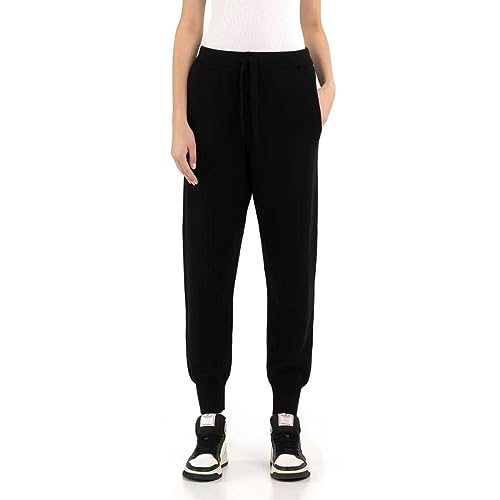 Replay Damskie spodnie z dzianiny, 098 BLACK, L