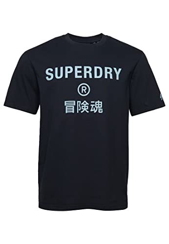 Koszulka męska z nadrukiem Superdry, niebieski, XXL