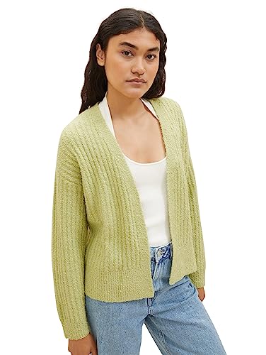 TOM TAILOR Denim Damski kardigan z dzianiny, 32256 - Dusty Pear Green, XXL