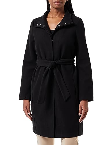 VERO MODA Damski płaszcz VMPOPALLY COAT BOOS, czarny, S