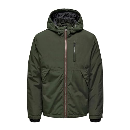 ONLY & SONS ONSJAYDEN Kurtka męska z kapturem OTW VD Parka, Peat, S, Peat, S