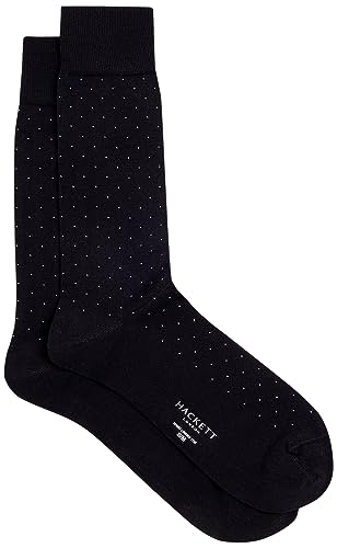 Hackett London Skarpety męskie w kropki, czarny (czarny), Large