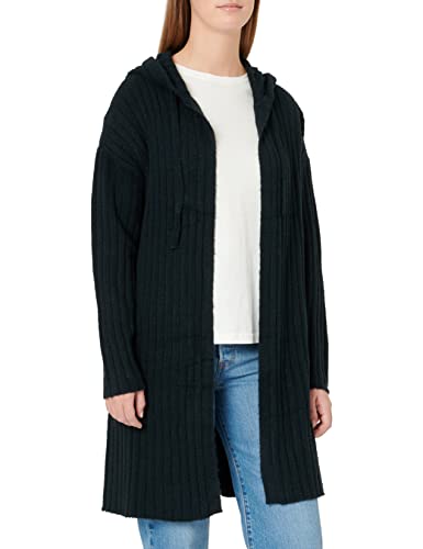 bestseller a/s Damski kardigan VMLULU LEFILE Open Hood Cardigan Boo, czarny/szczegóły: SOLID, XS