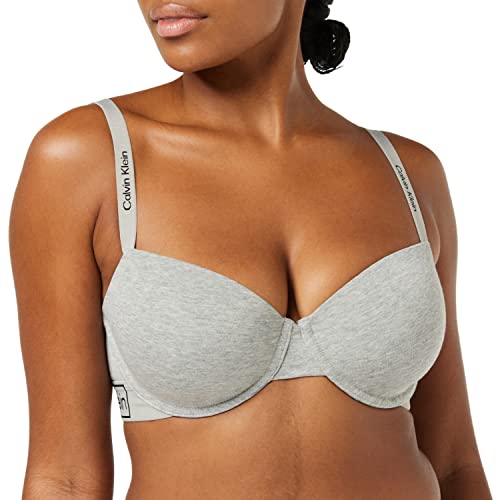 Calvin Klein Damski biustonosz balkon z podszewką LGHTLY szary, 32A